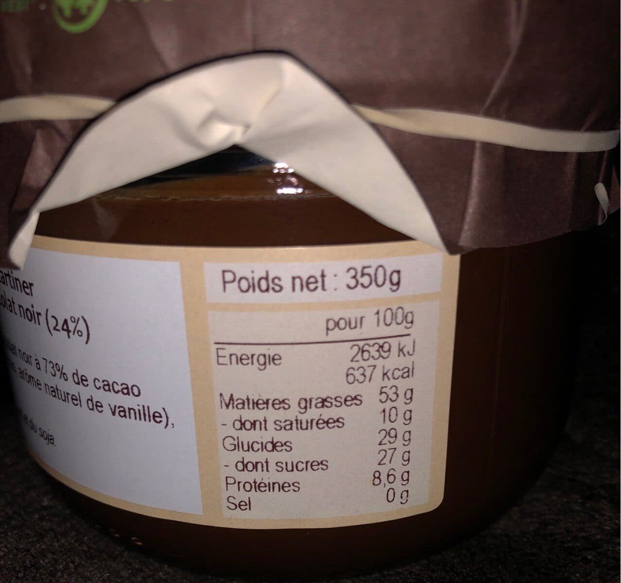 Bovetti Véritable pâte à tartiner noisettes chocolat noir packshot