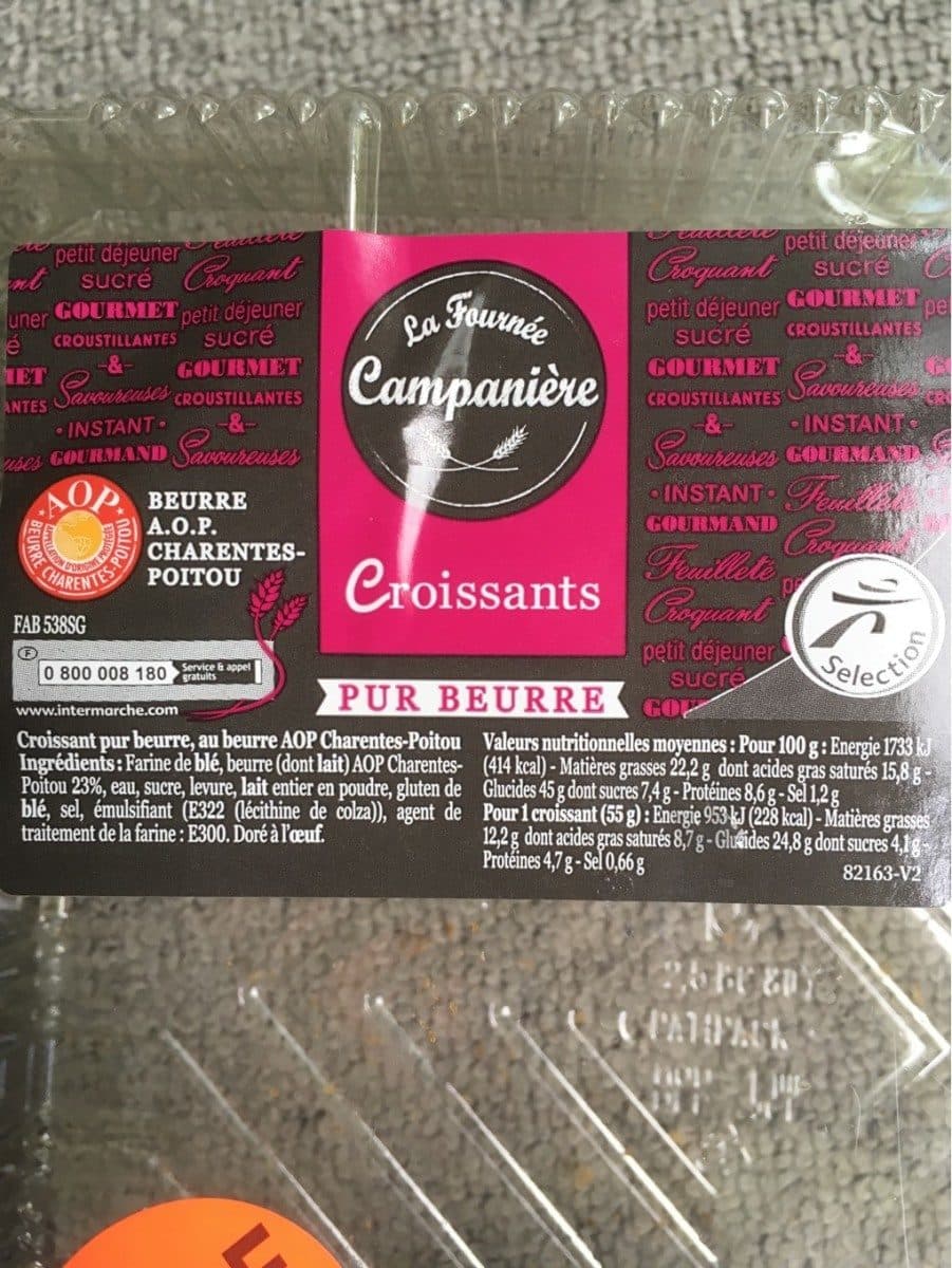 La Fournée Campanière Croissants pur beurre packshot