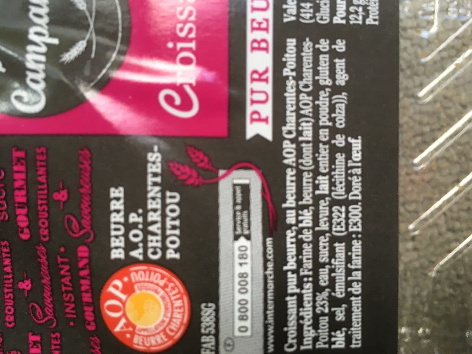 La Fournée Campanière Croissants pur beurre packshot
