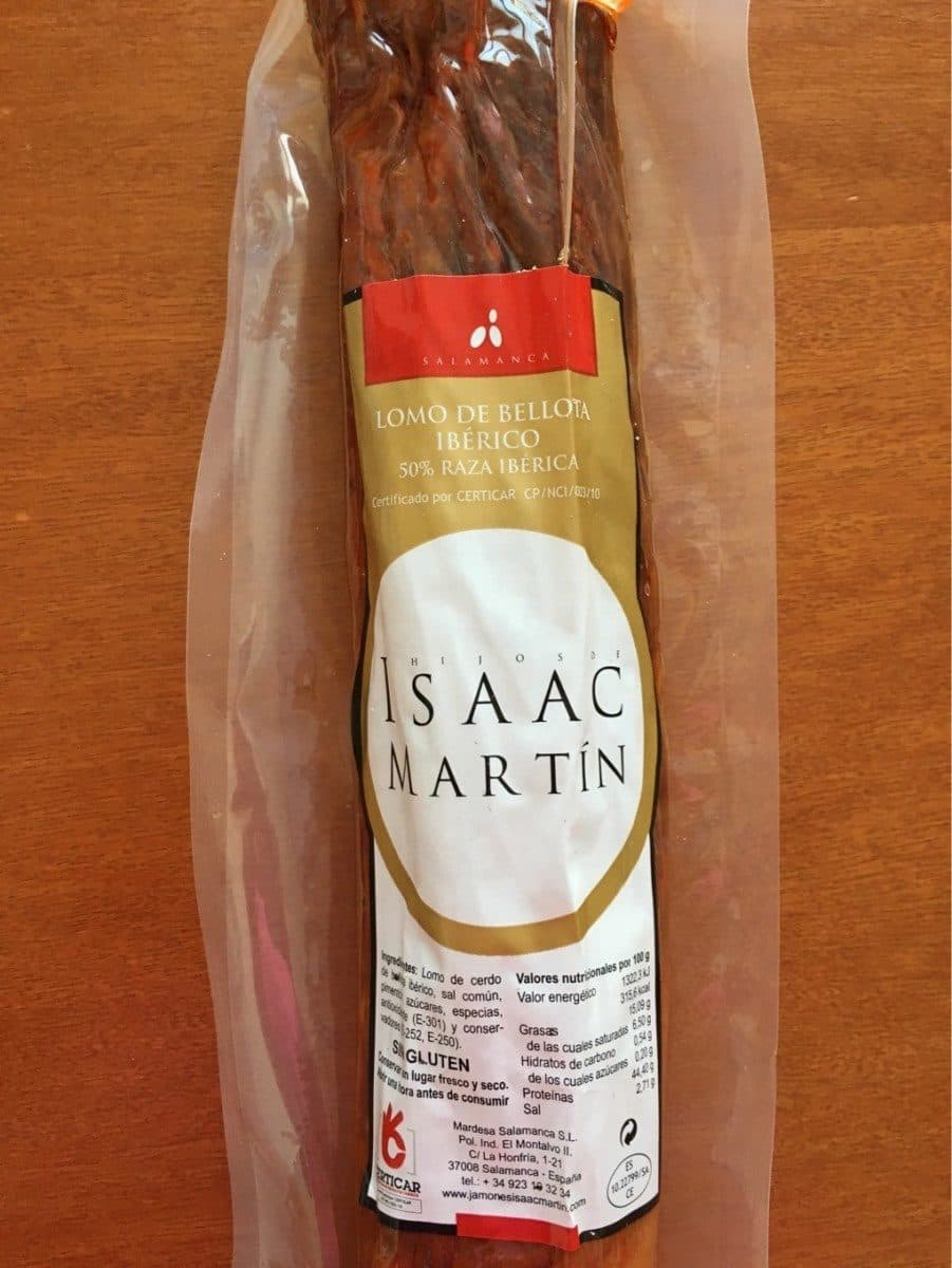 Open Food Facts Lomo de bellota ibérico 50% raza ibérica packshot