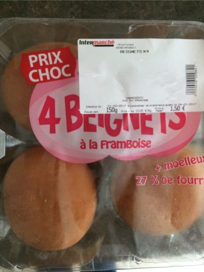Intermarché Beignets framboises packshot