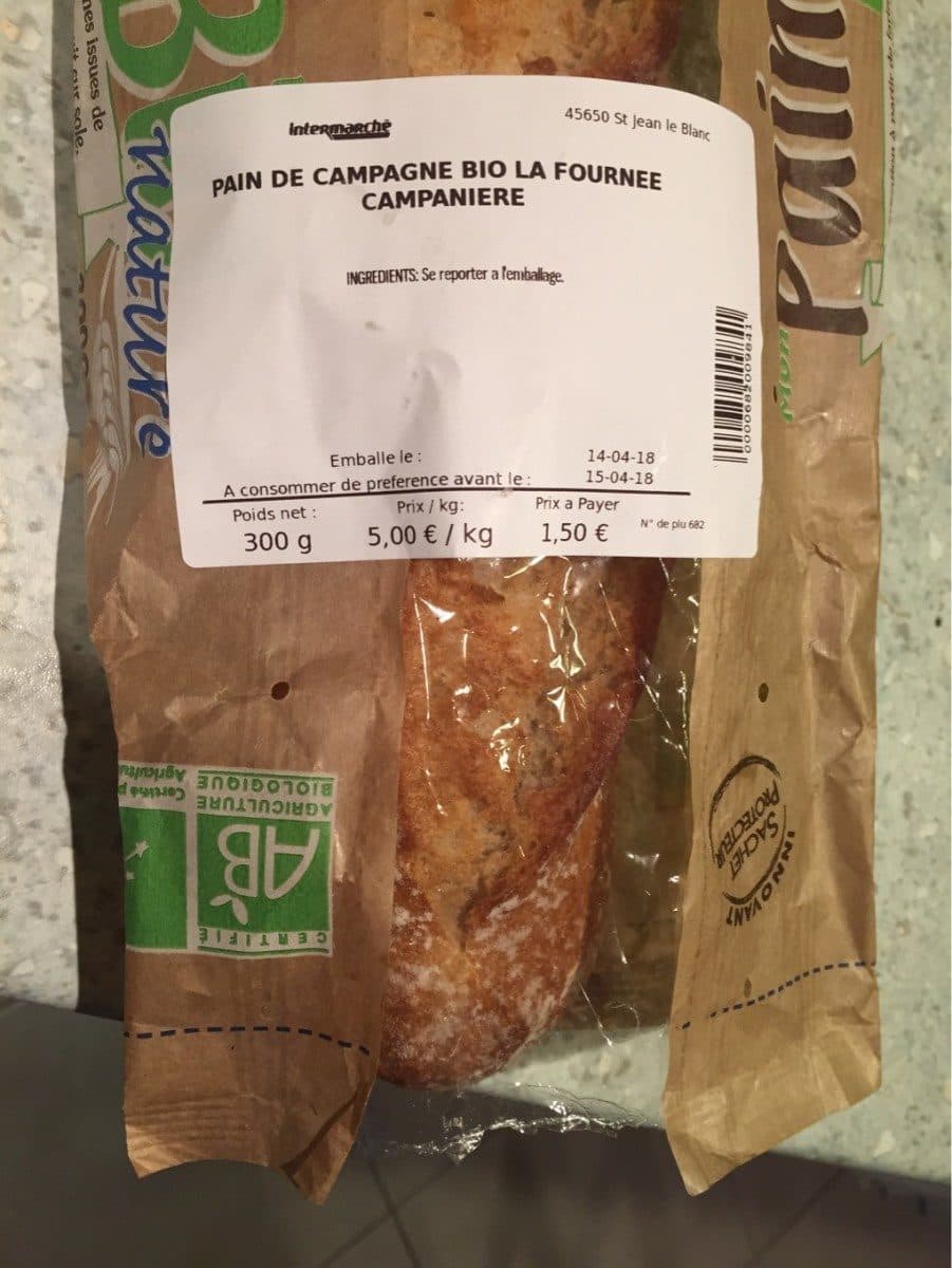 Open Food Facts Pain de campagne bio nature packshot