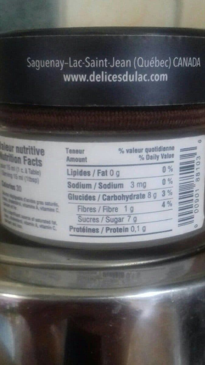 Open Food Facts Confiture de bleuet sauvages à l'orange packshot
