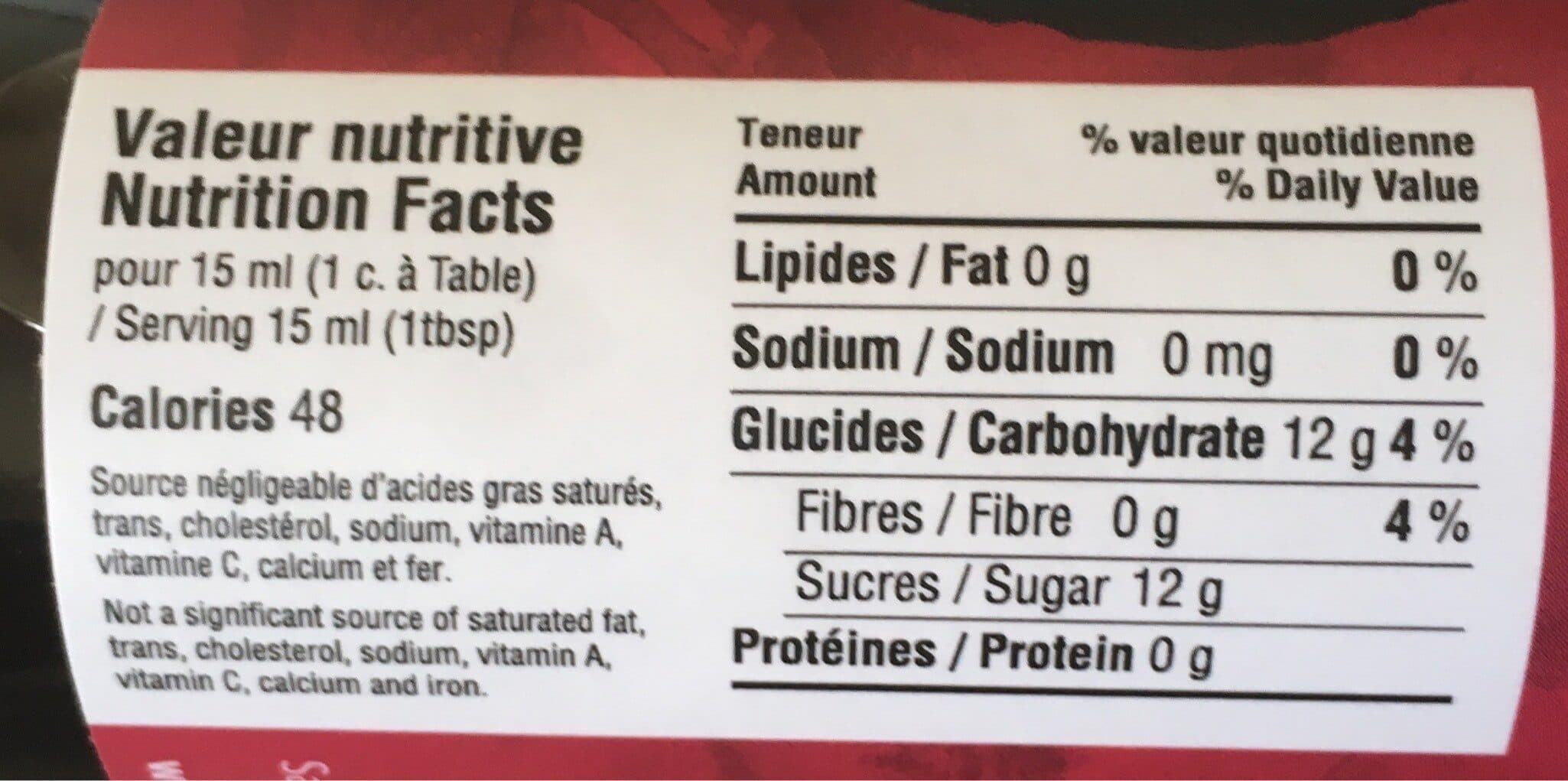 Open Food Facts Sirop de bleuet packshot