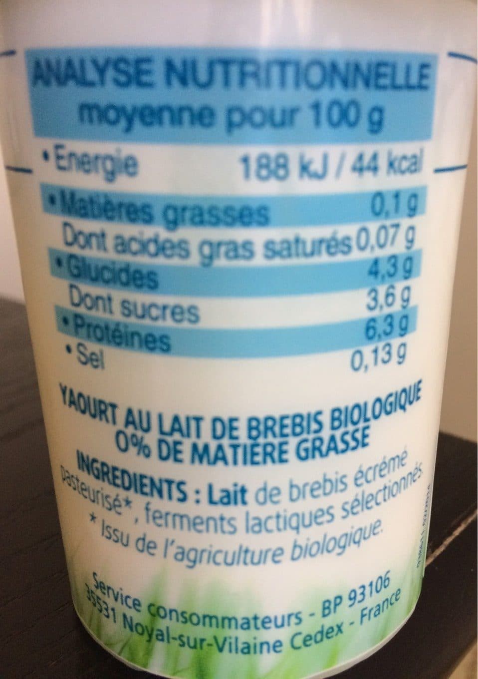 La Bergerie Yaourt nature brebis packshot