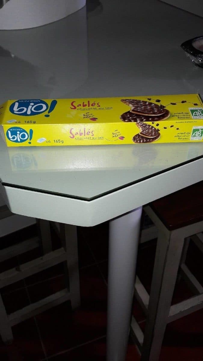Monoprix Bio Sablés chocolat au lait packshot