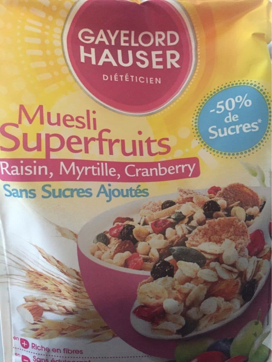 Open Food Facts Muesli superfruit packshot