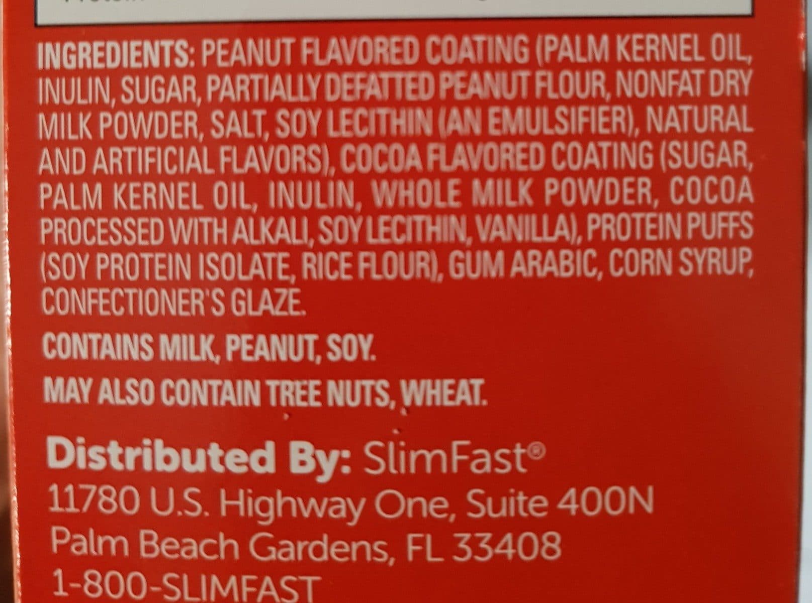 Slimfast Peanut butter chocolate flavored advanced nutrition snack bites packshot
