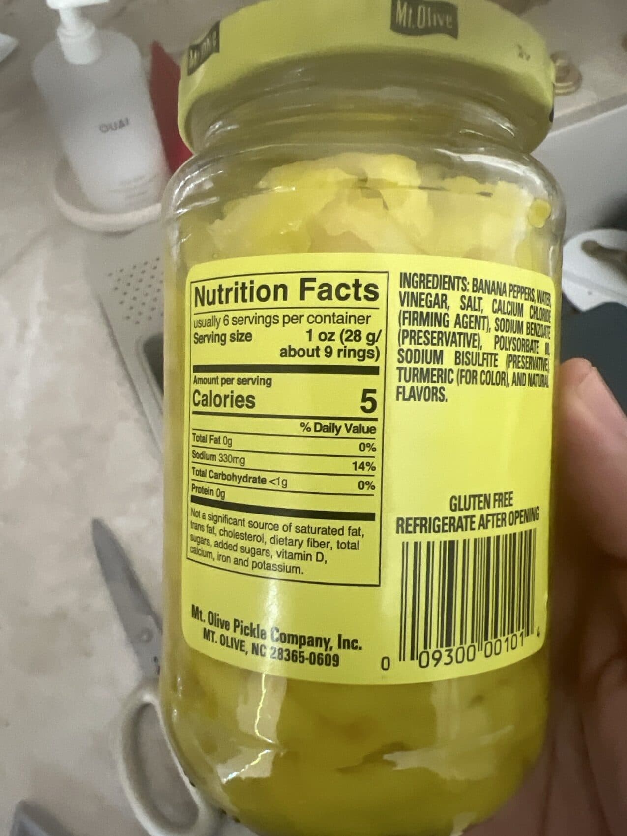 Mt. Olive Hot Banana Pepper Rings packshot
