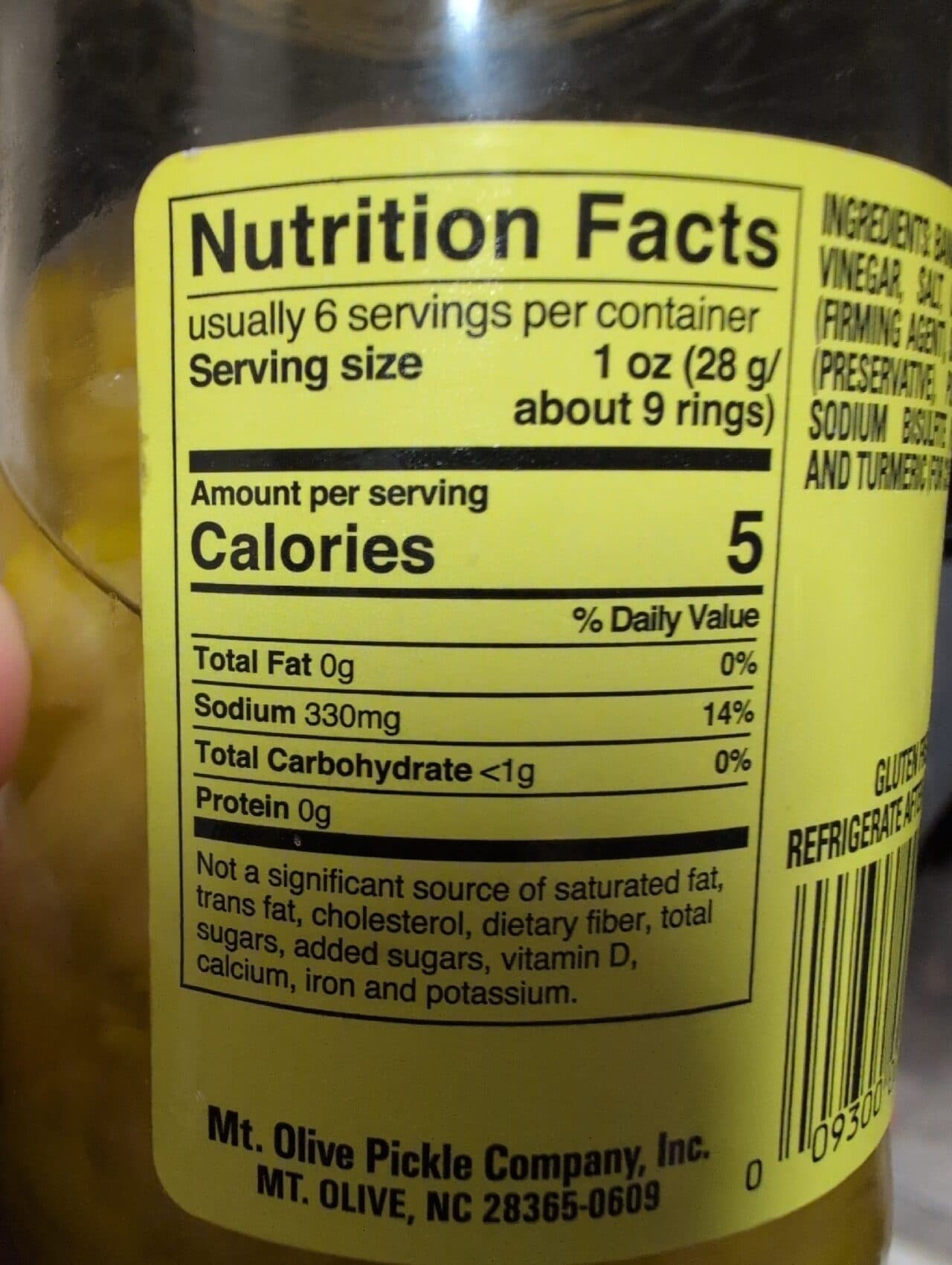 Mt. Olive Mild Banana Pepper Rings packshot