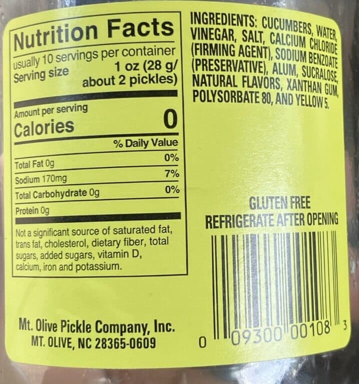 Mt. Olive Sweet Gherkins packshot