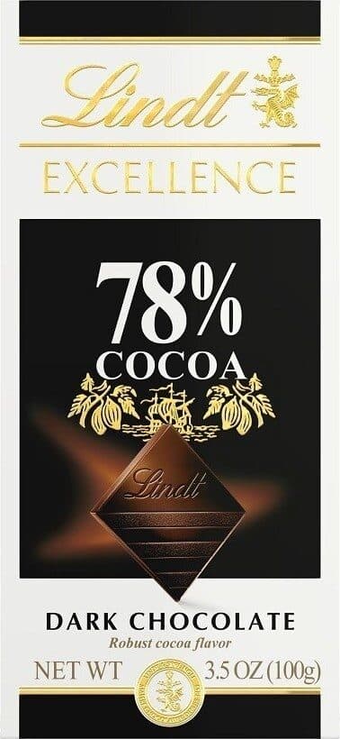 Lindt Excellence Dark Chocolate packshot