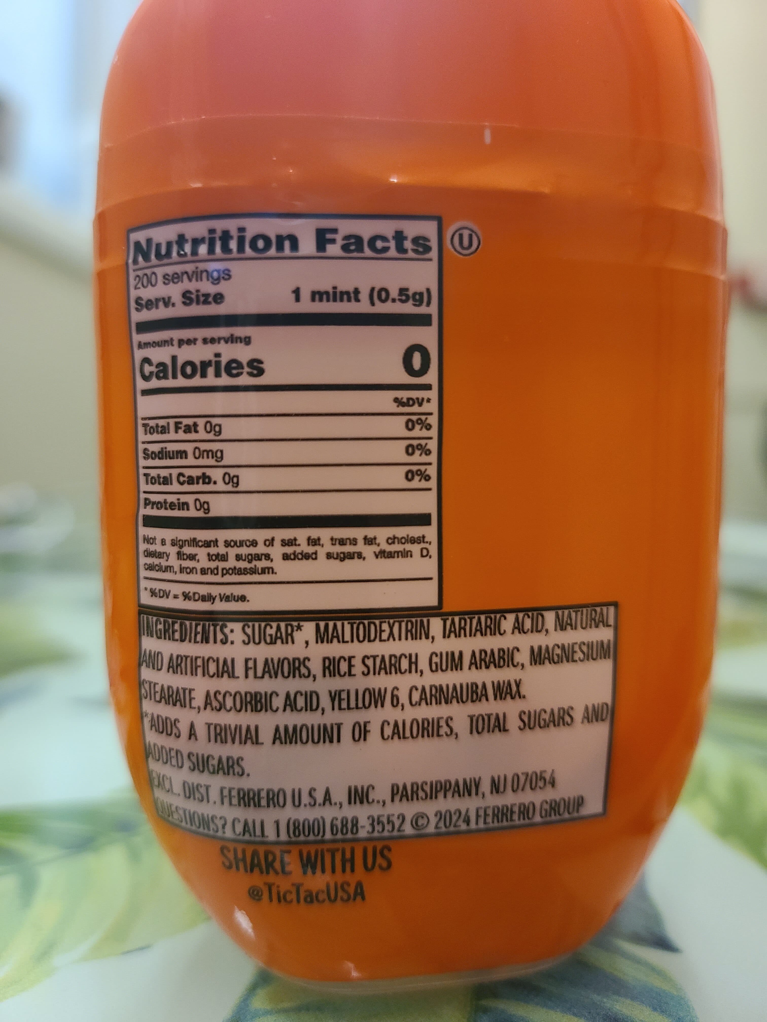Tic Tac Tic Tac Orange packshot