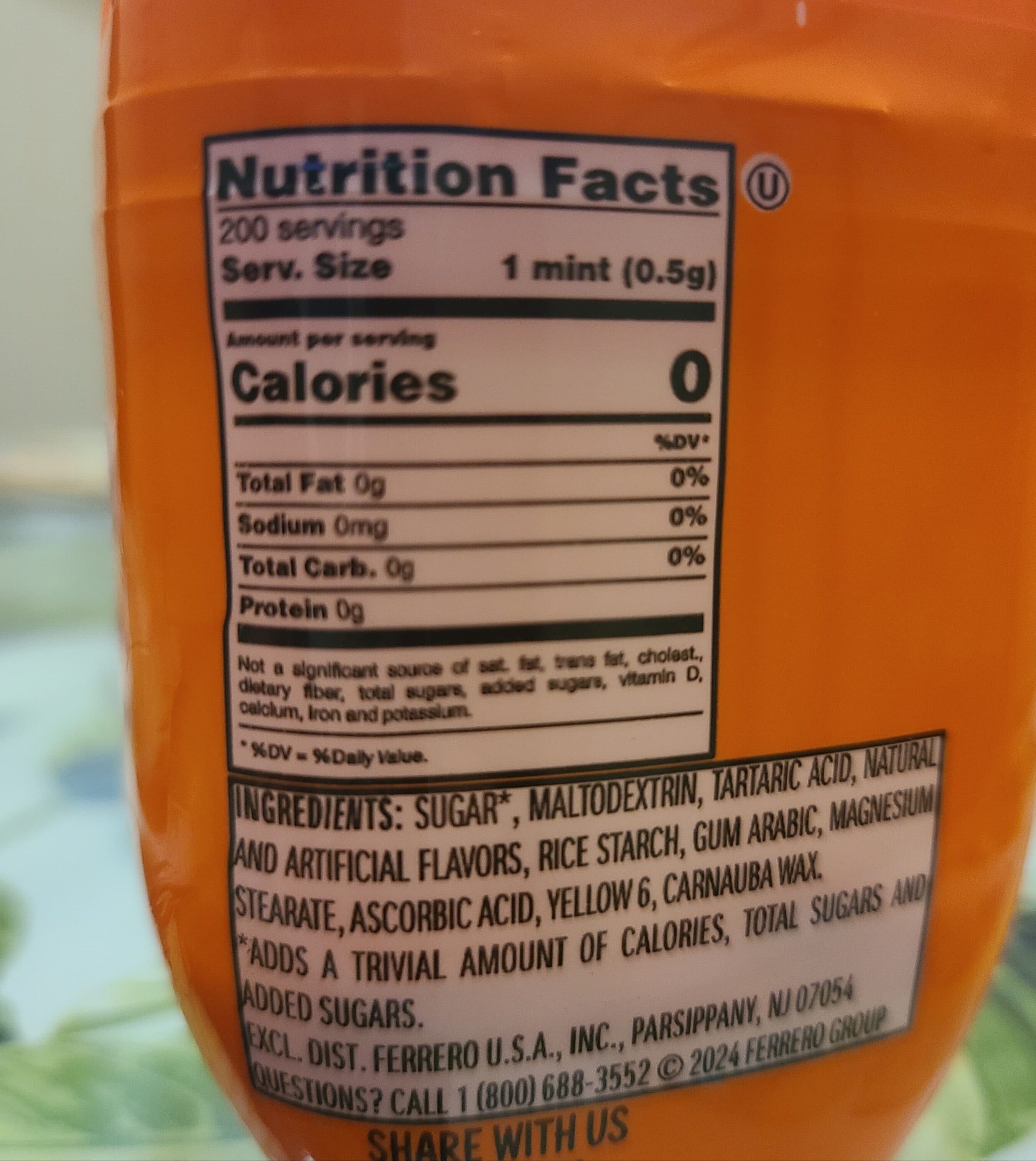 Tic Tac Tic Tac Orange packshot