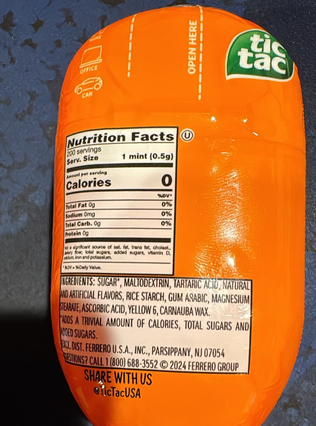 Tic Tac Tic Tac Orange packshot
