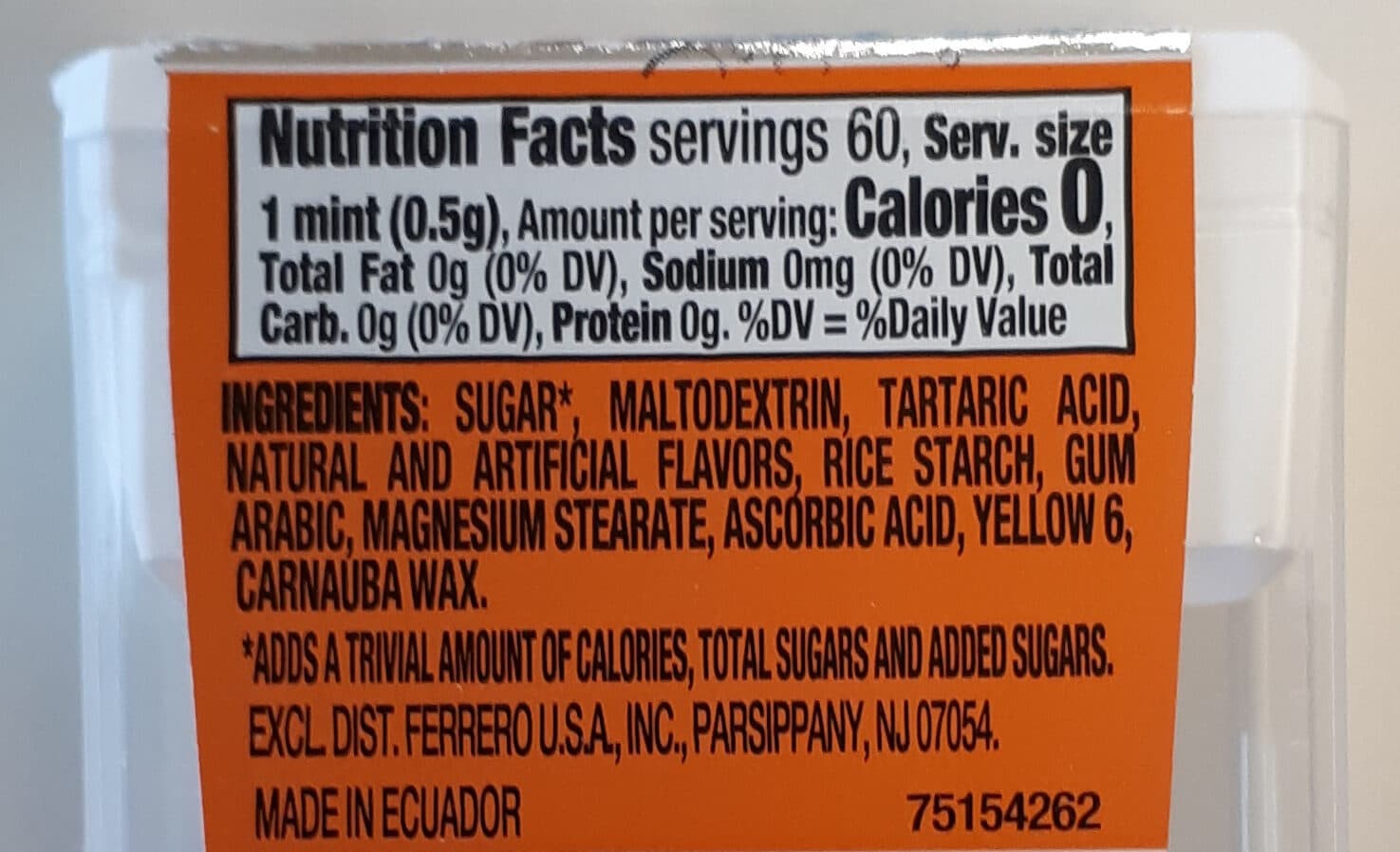 Tic Tac Tic Tac Orange packshot