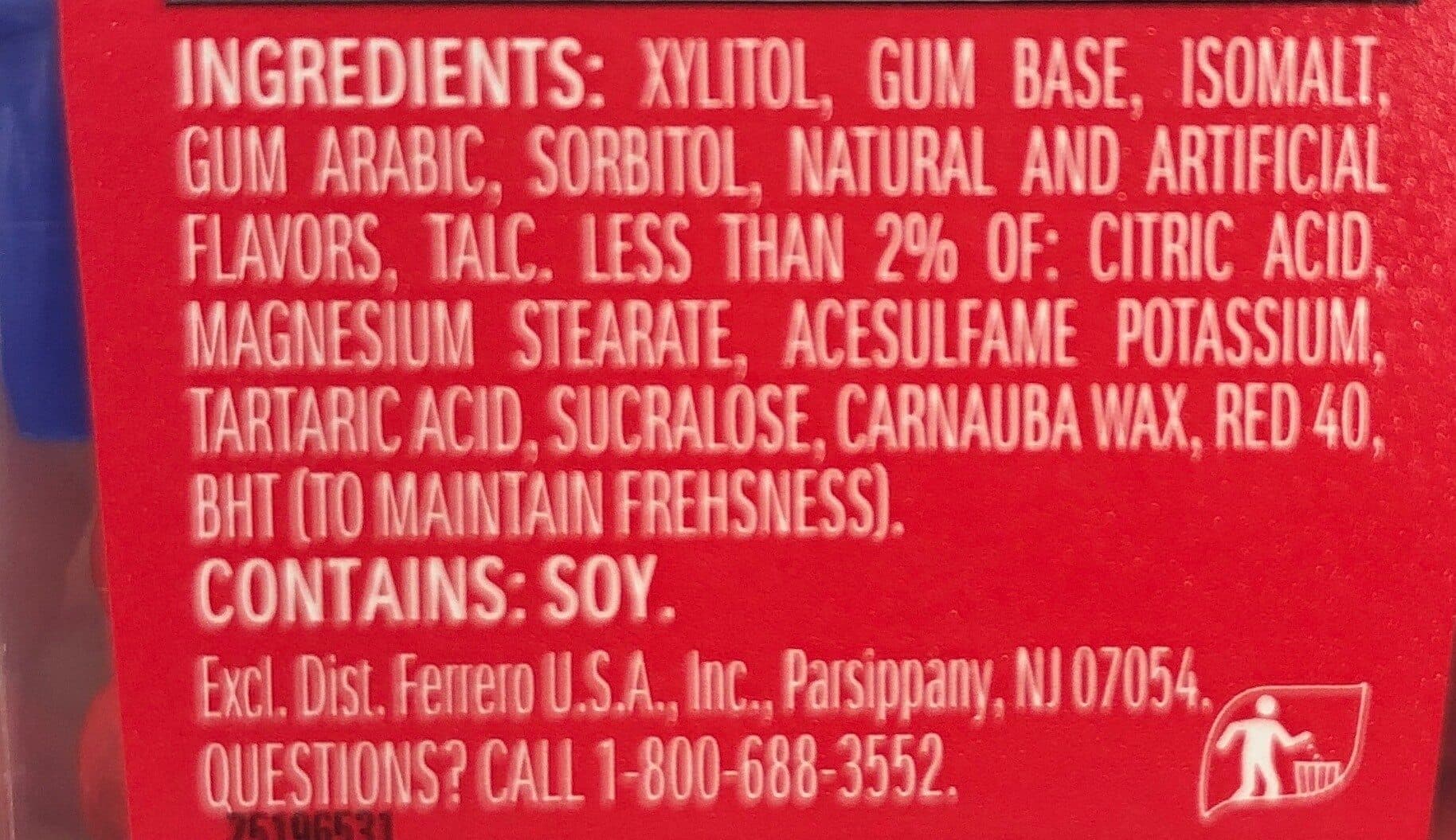 Tic tac Sugar free gum packshot