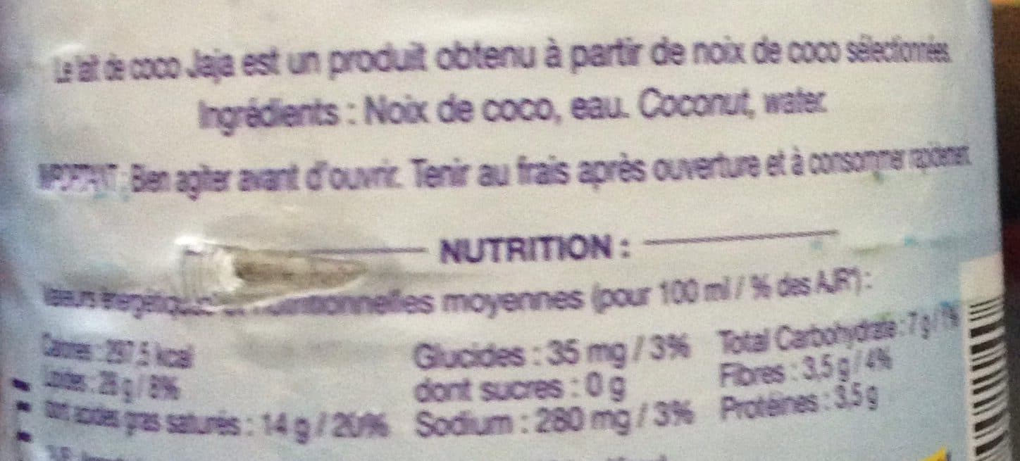 Jaja Lait de coco packshot