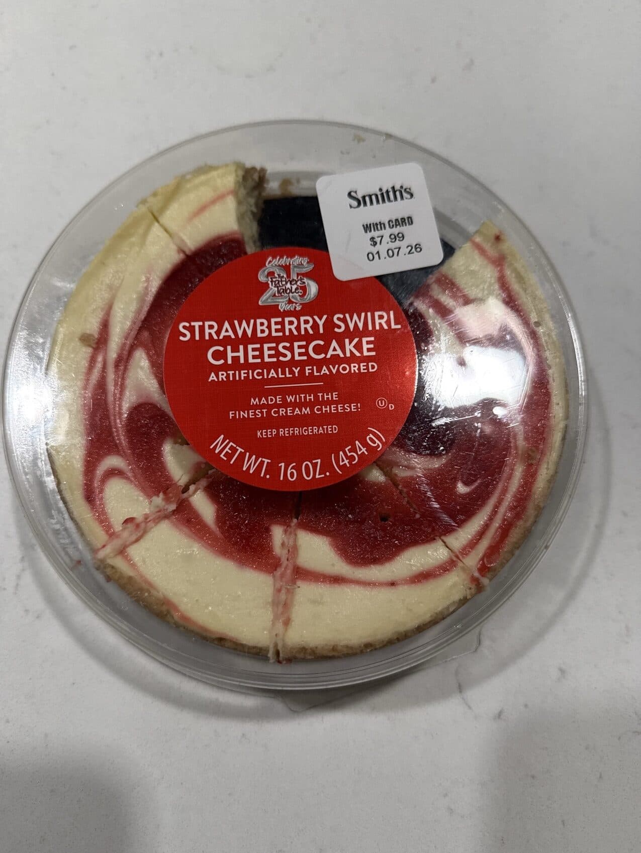 The Father's Table L.L.C. Strawberry Swirl Cheesecake packshot