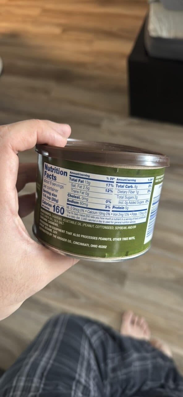 Kroger HALVES & PIECES CASHEWS packshot