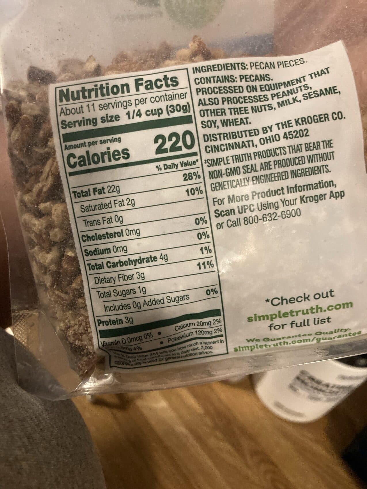 simple truth PECANS PIECES packshot