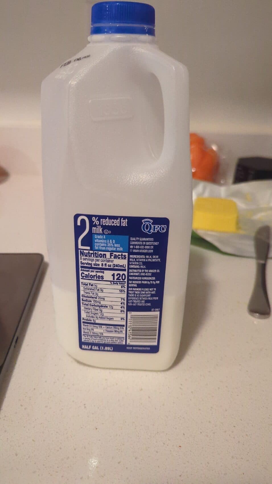 The Kroger Co. Reduce Fat Milk packshot