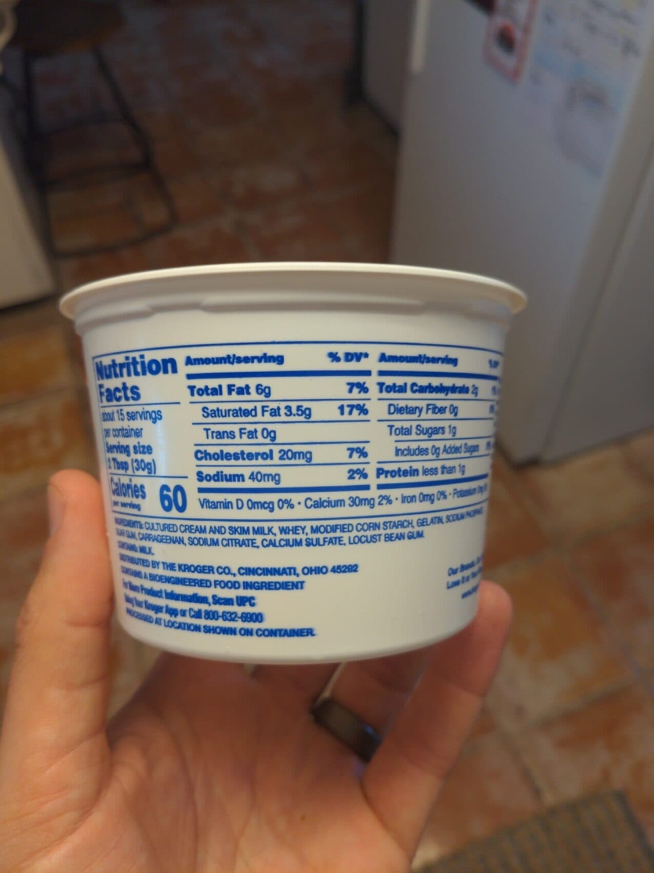 Kroger Original Sour Cream packshot
