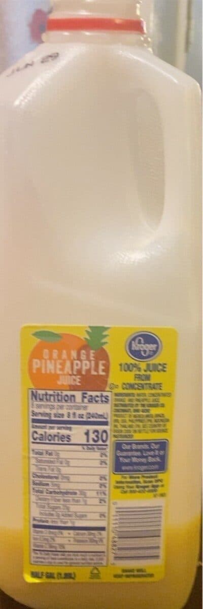 Kroger Orange pineapple juice packshot