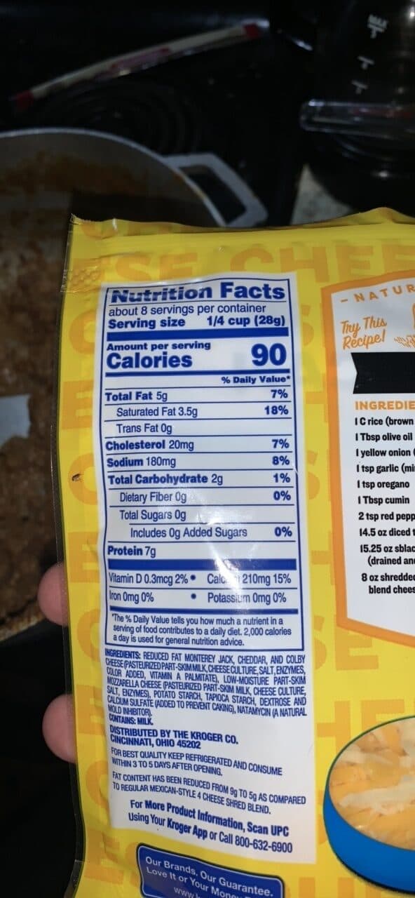 Kroger Mexican Style Blend Shredded Cheese packshot