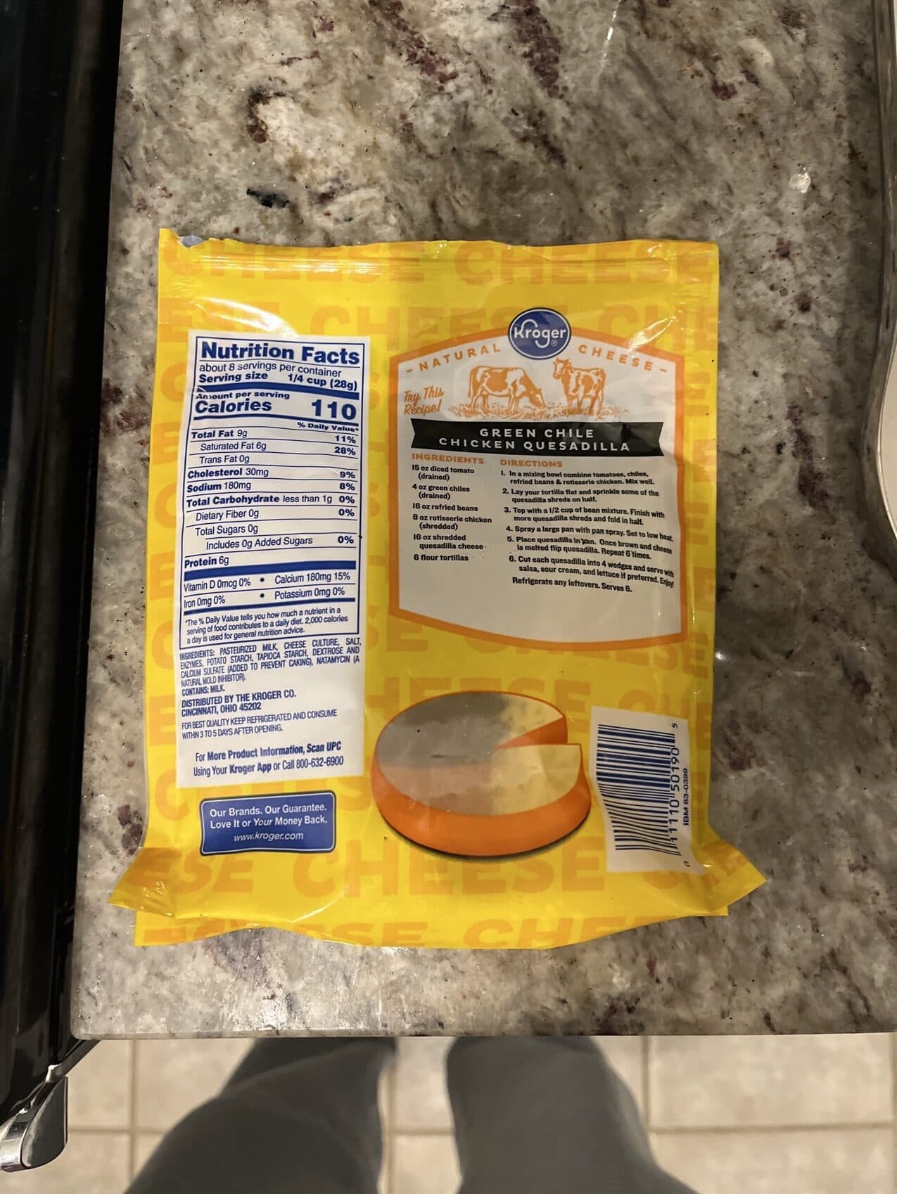 Kroger QUESO QUESADILLA SHREDDED CHEESE packshot
