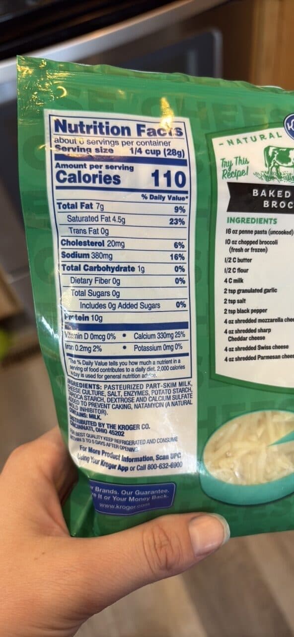 Kroger Parmesan Shredded Cheese packshot