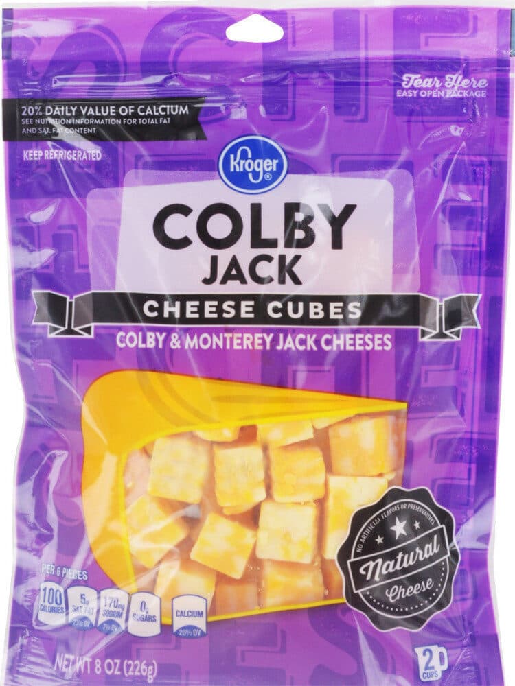 Kroger Colby Jack Cheese Cubes packshot