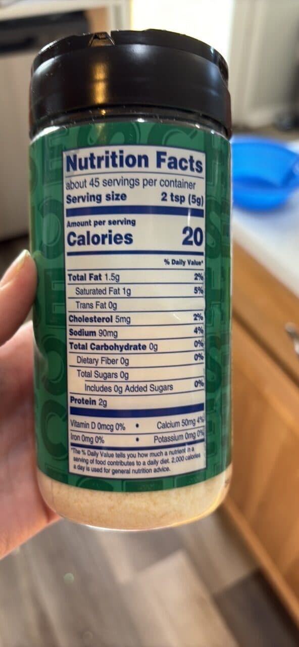 Kroger PARMESAN CHEESE GRATED packshot