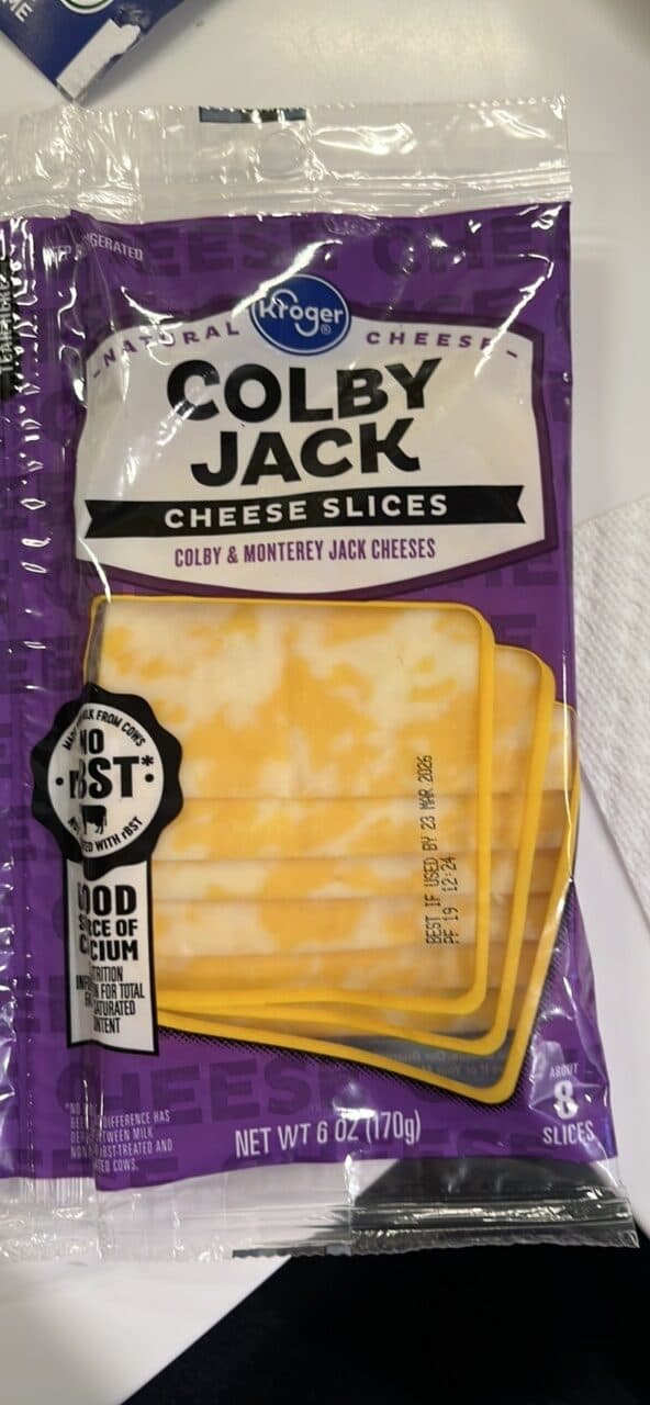 Kroger Colby Jack Cheese Slices packshot