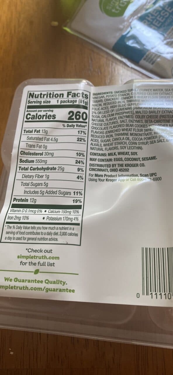 simple truth Turkey & Cheese Lunchkit packshot