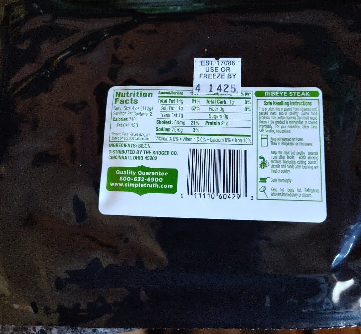 Simple Truth Ribeye Steak packshot