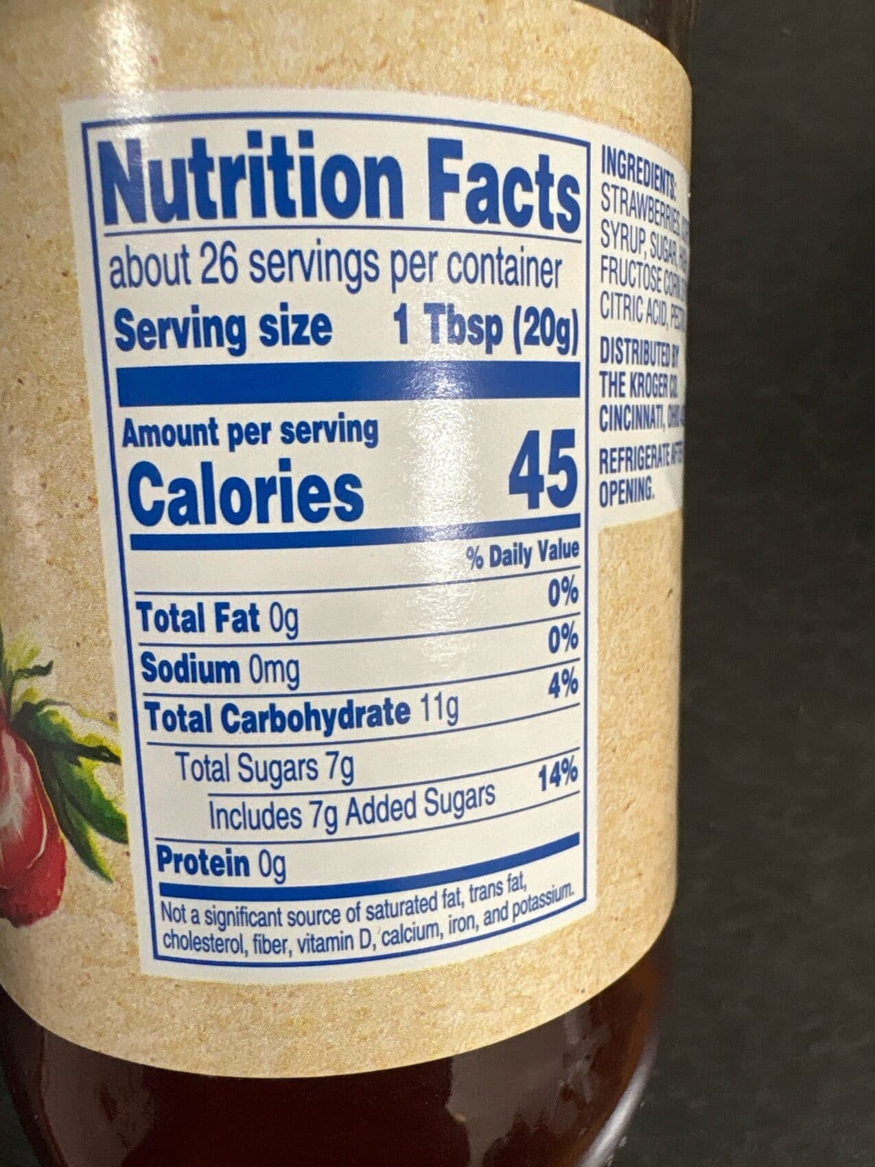Kroger Strawberry Preserves packshot