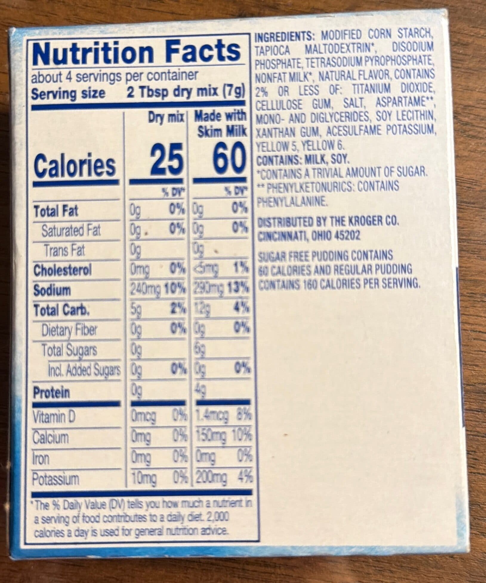 The Kroger Co. Pudding & Pie Filling packshot