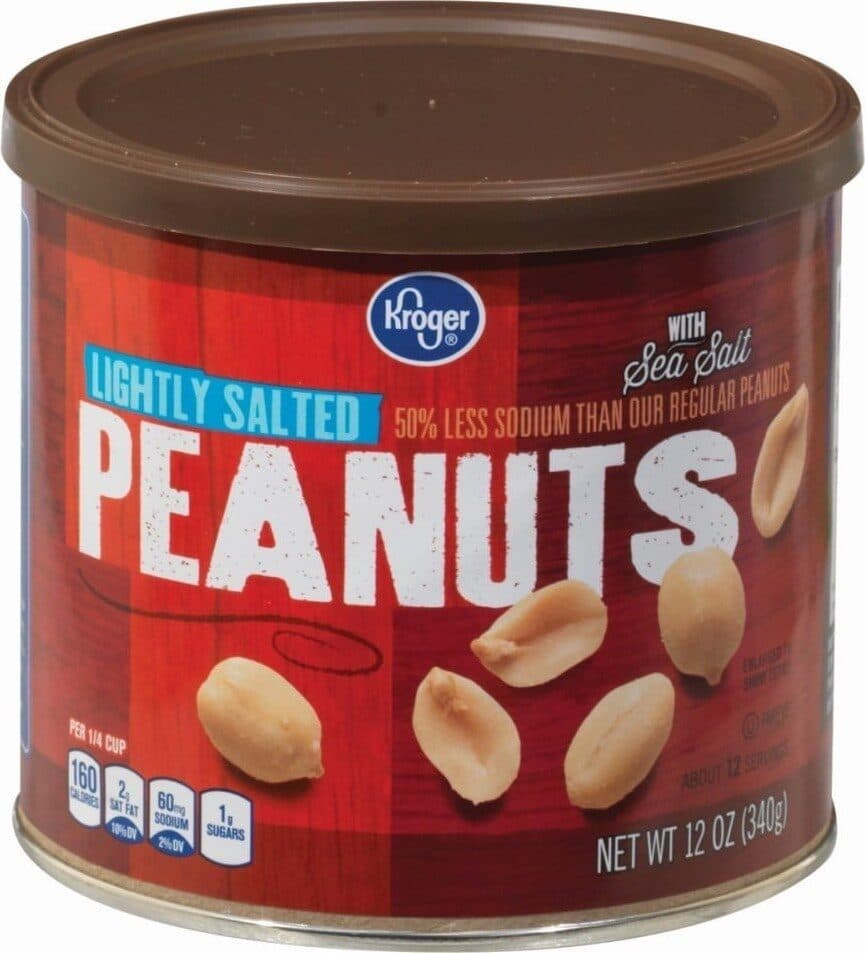 Kroger Lightly Salted Peanuts packshot