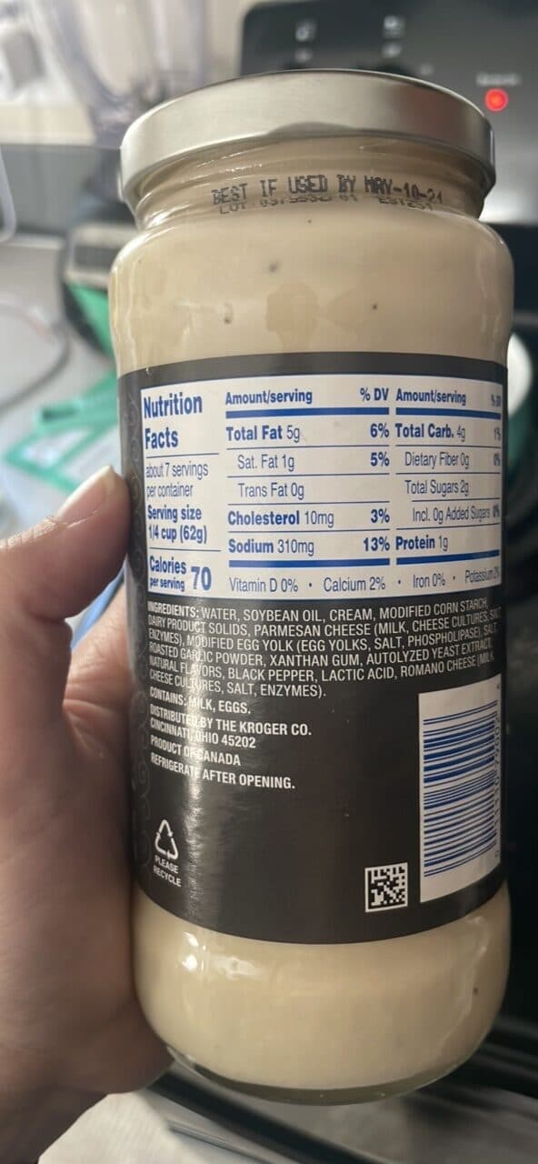 Kroger Traditional Alfredo Sauce packshot