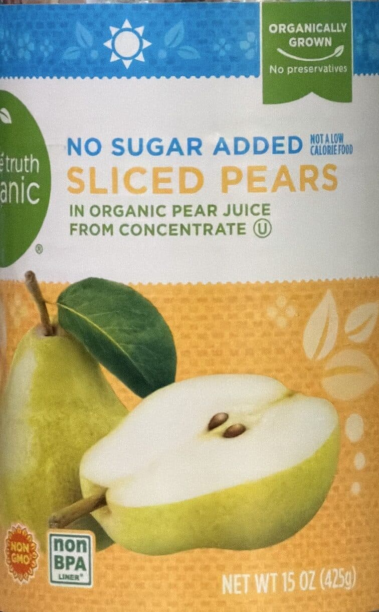Simple Truth Organic Sliced Pears packshot