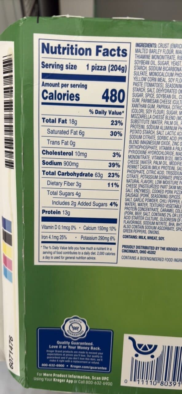 Kroger Supreme pizza packshot