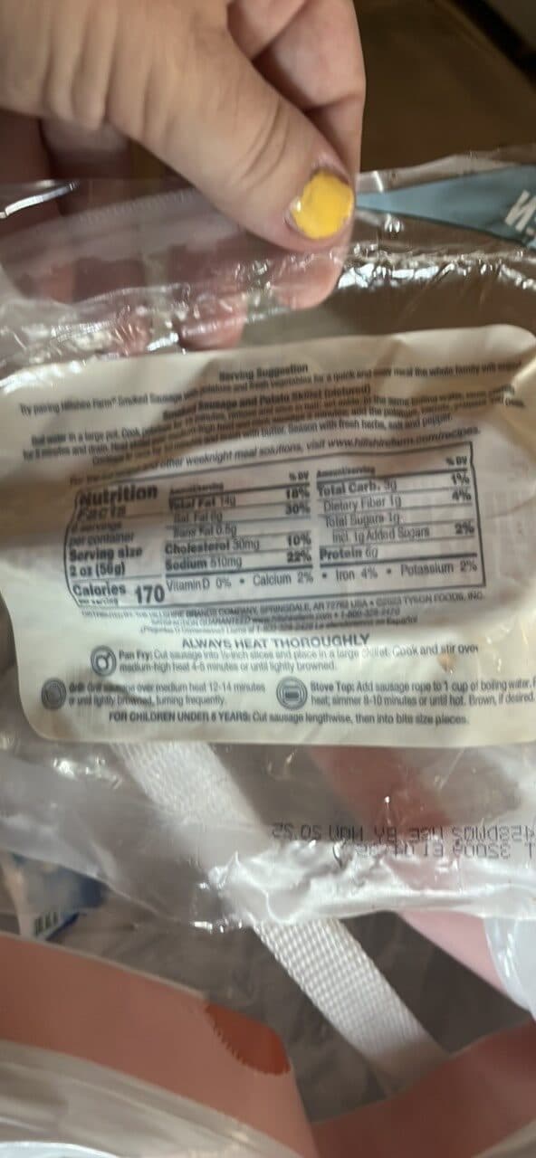 HILLSHIRE FARM BEEF SMOKED SAUSAGE packshot