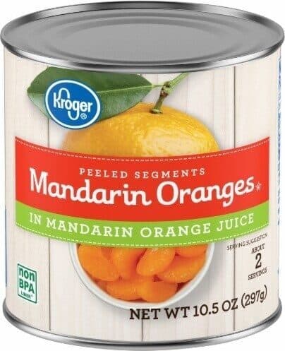 Kroger Lite mandarin orange peeled segments packshot