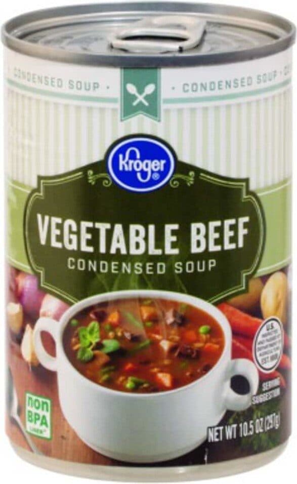 Kroger Vegetable Beef Condensed Soup packshot