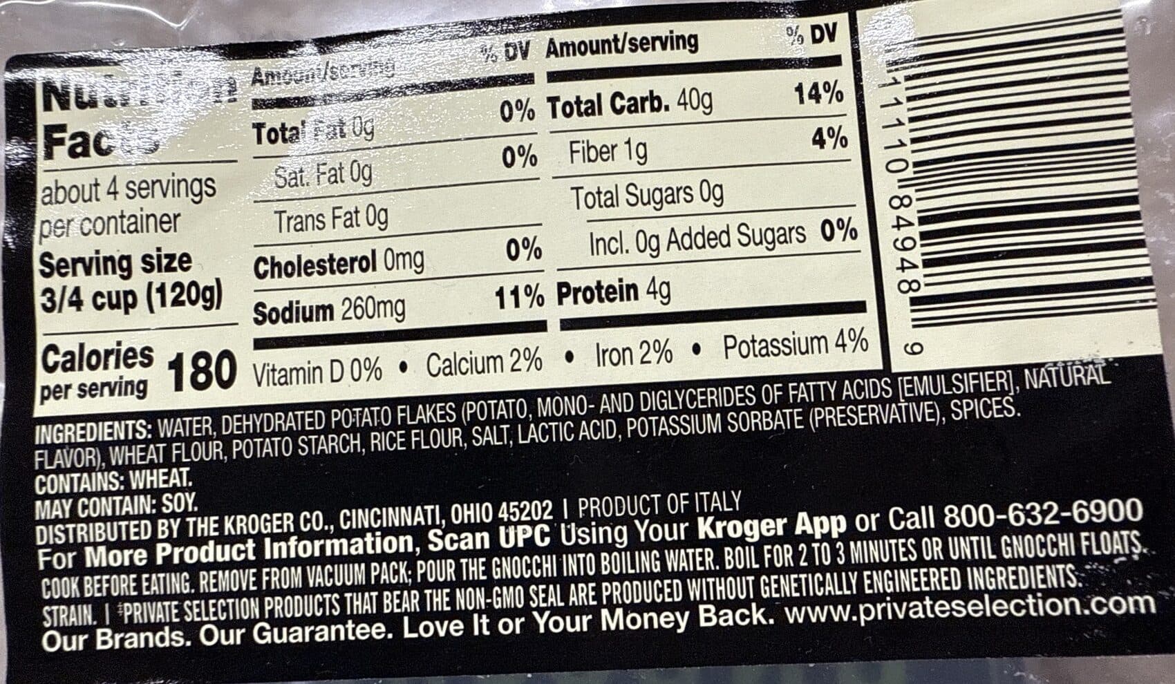 Private Selection Italian Gnocchi With Potato packshot