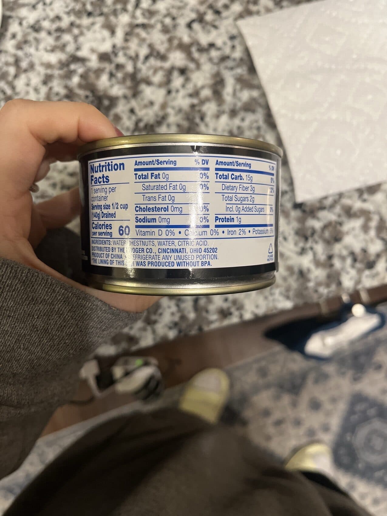 Kroger Sliced Water Chestnuts packshot