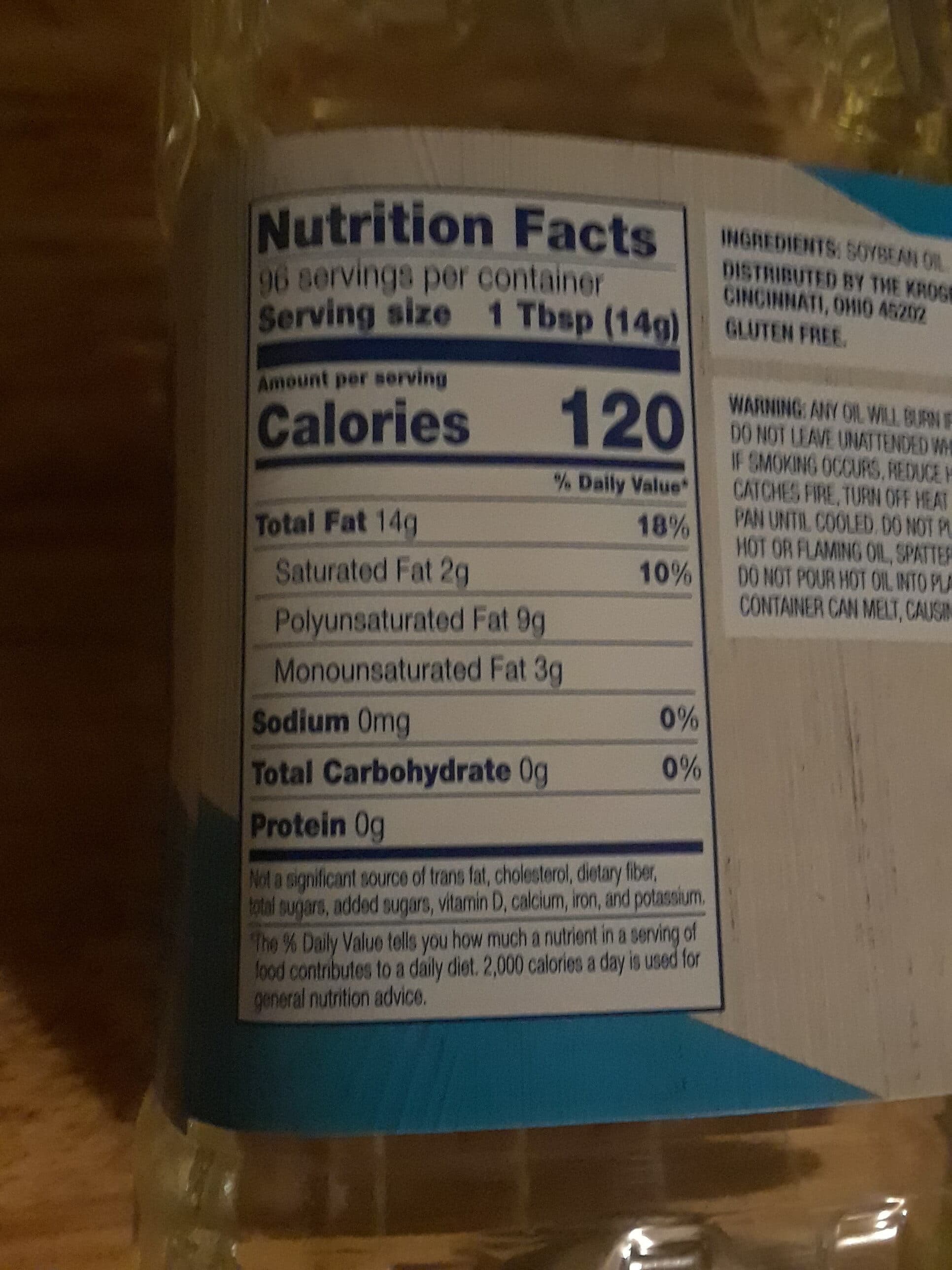 Kroger Pure Vegetable Oil packshot