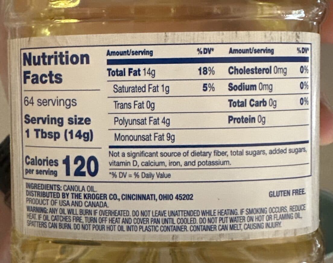 Kroger Puree Canola Oil packshot