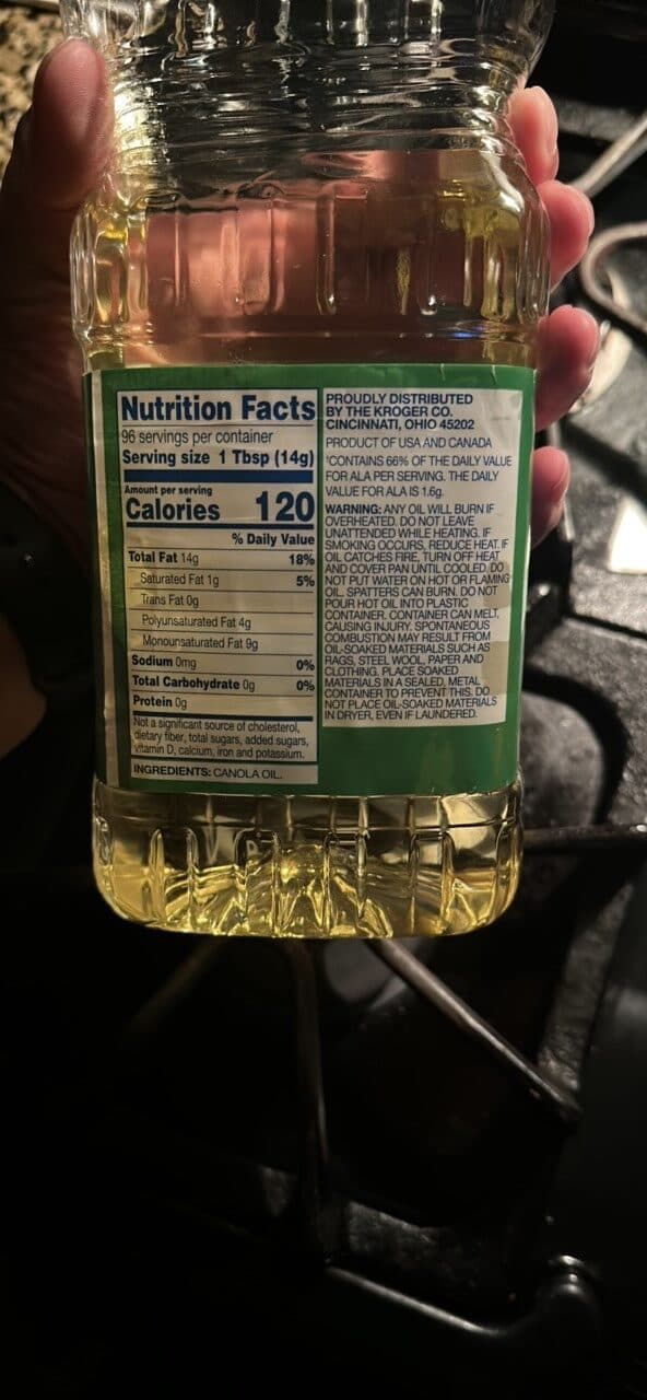 Kroger Canola Oil packshot